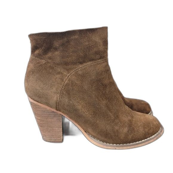 Sole Society Shoes - Sole Society Alexi Brown Suede Ankle Bootie Womens Size 8.5